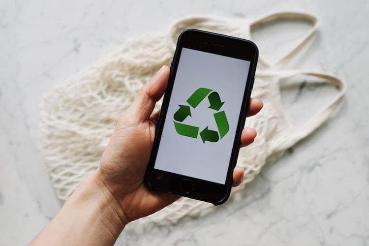 recycle on a cell phone