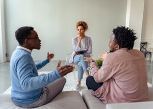 couple arguing during their couples counseling session